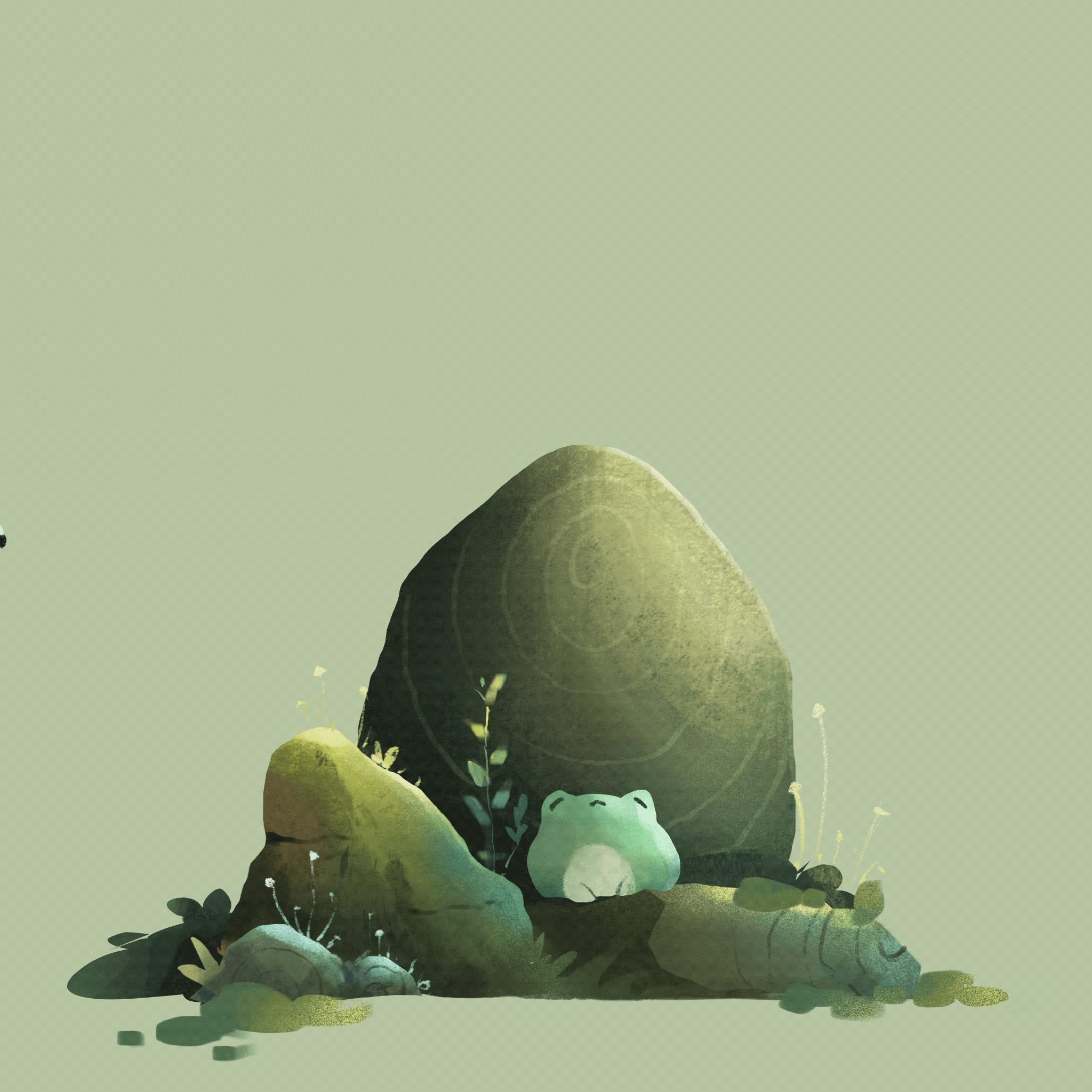 Frog and Stone